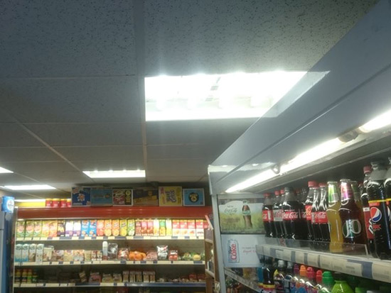 Convenience Store LED Lighting Case Study - Before